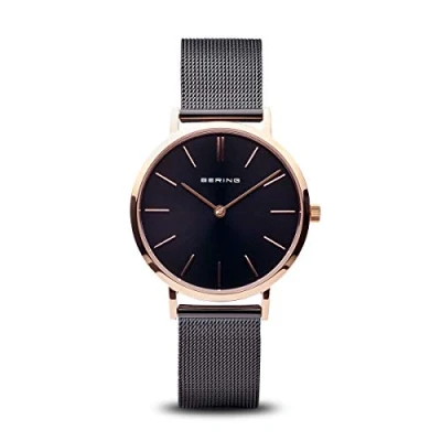 Immagine di BERING Donna Analogico Quarzo Classic Orologio con Cinturino in Acciaio Inossidabile e Vetro Zaffiro