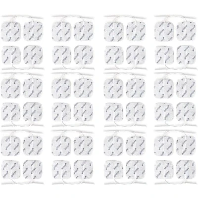 Immagine di Elettrodi pad axion 50x50mm. Autoadesivi. Per elettrostimolatori TENS EMS con attacco universale a spinotto da 2mm