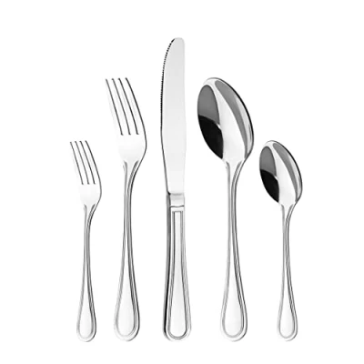 Immagine di Otto Koning Frankfurt set di posate 30 pezzi, in acciaio inox lucidato a specchio. Un da tavola dalle linee classico e semplici per 6 persone