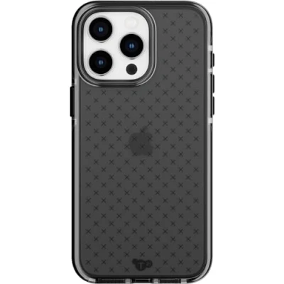 Immagine di tech21 Evo Check Custodia protettiva per iPhone 15 Pro Max, protezione dagli impatti, colore: Smokey/Nero