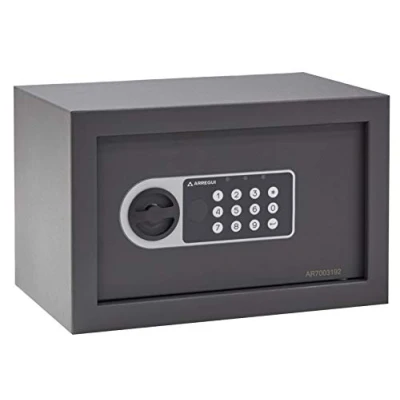 Immagine di ARREGUI Premier 16501 S1 Cassaforte in Acciaio con Serratura Elettronica, a Mobile per Abitazioni, Tastiera Codice Programmabile, Chiave di Emergenza, 20 x 31 cm, 9 L
