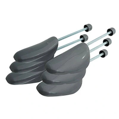 Immagine di Incutex set da 3 paia di tendiscarpe taglia variabile 38 44, forme scarpe in plastica, grigio