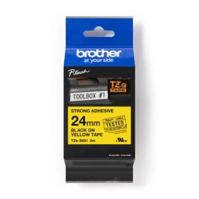 Immagine di BROTHER CASS DA 24MM NERA/GIALLO ADES RESIS