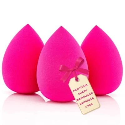 Immagine di LALILL Spugnette Trucco Make Up Set di 3 Precisa Spugnetta Silicone Beauty Blender Fondotinta, Cipria e Correttore Spugna Morbido Igienico