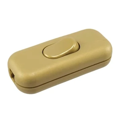 Immagine di interruttore intermedio oro, 3 poli (2) alloggiamento e contatti con viti, 6 A, 250 V, bilanciere ON/OFF adatto per LED