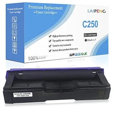 Immagine di LAIPENG Cartuccia Toner Compatibile SP C250 C261 Nero Alta Capacità 2300 Pagine per RICOH Aficio C250DN C250SF C261SFN C261SFNw C261DNw Stampanti Laser