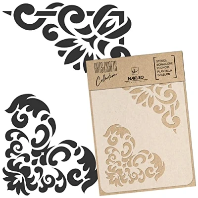 Immagine di Stencil in plastica riutilizzabile fai da te // A3 A4 A5 Angoli #1 Artigianato Mobili Scrapbooking Decoupage (A5)
