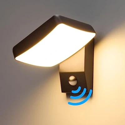 Immagine di Bojim Applique da Esterno con Sensore di Movimento, 18W LED Lampade Parete Pannello Girevole, IP65 Impermeabile Bianco caldo 3000K per Ingresso, Giardini, Balcone