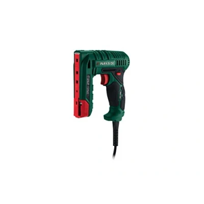 Immagine di Parkside PHET 15 B1 Chiodatrice/cucitrice elettrica, compatibile con chiodi e graffette standard. Applicazione: decorazione, fai da te uso domestico. Lunghezza cavo: 3 metri.