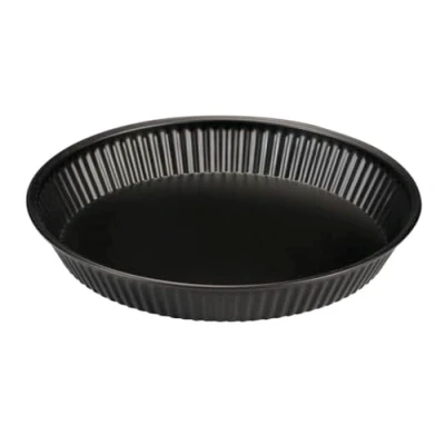 Immagine di FORMEGOLOSE™, stampo crostata, 28 cm, realizzato in acciaio con doppio strato antiaderente, colore nero