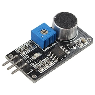 Immagine di HALJIA LM393 Modulo sensore di rilevamento del suono per microfono Compatibile con Arduino