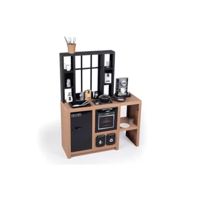 Immagine di Smoby Cucina Loft 7600312600, +3 Anni, Stile Industriale, Altezza Piano 50 cm, 32 Accessori, Raccolta Differenziata, Made in France