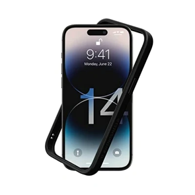 Immagine di RhinoShield Bumper Case Compatible with [iPhone 14 Pro] CrashGuard NX Shock Absorbent Slim Design Protective Cover 3.5M / 11ft Drop Protection Black