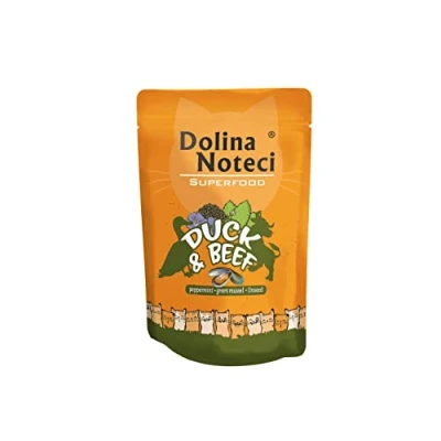 Immagine di Cibo umido per gatti DNP Sp. z o o. Dolina Noteci Superfood KOT Kaczka, Wołowina Sasz.85G / 10