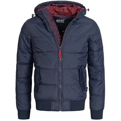 Immagine di Indicode Uomini Adrian ZA Quilted Jacket Giacca trapuntata dall&#039;aspetto di una piumino Navy M