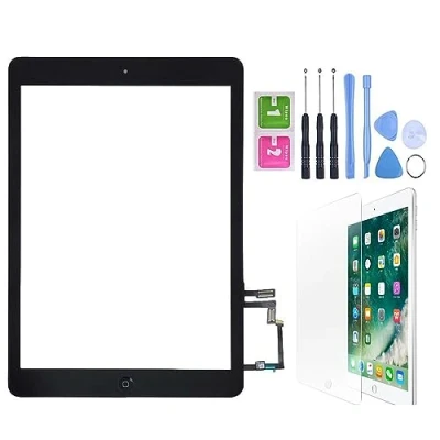 Immagine di Hedywei Schermo Tattile di Ricambio per iPad 5 A1822, A1823 (2017 9.7 inch) Touch Screen Digitizer con Kit utensile (Nero)