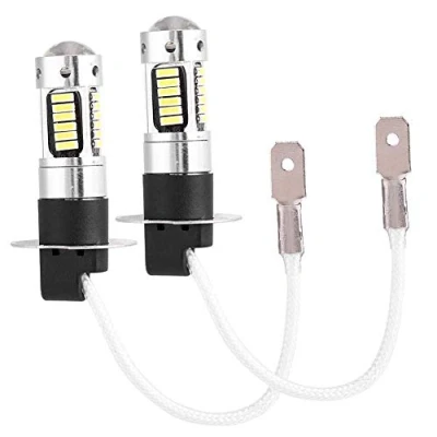 Immagine di LED Doglights DRL di ricambio, 2 pezzi H3 4014 bianco per auto Fendinebbia Lampadina Lampada DC 12V ricambio auto, camion