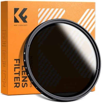 Immagine di K&amp;F Concept Nano B Filtro Variabile ND2 400 (1 9 stops) in Vetro Ottico per obiettivi 82mm