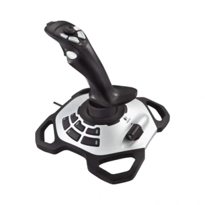 Immagine di Logitech G Extreme 3D Pro Joystick, Controllo Timone a Rotazione, 12 Pulsanti ‎Programmabili, Comando Hat Switch 8 Direzioni, Base Stabile Robusta, Tiro Rapido, ‎Connessione USB, PC Nero/Argento