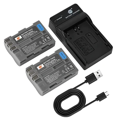 Immagine di DSTE EN EL3E Batteria per fotocamera (2 pezzi) e caricatore compatibile con Nikon D30, D50, D70, D70S, D90, D100, D200, D300, D300S, D700