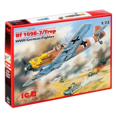 Immagine di ICM 72133 Modellino Messerschmitt BF109 E7 Trop