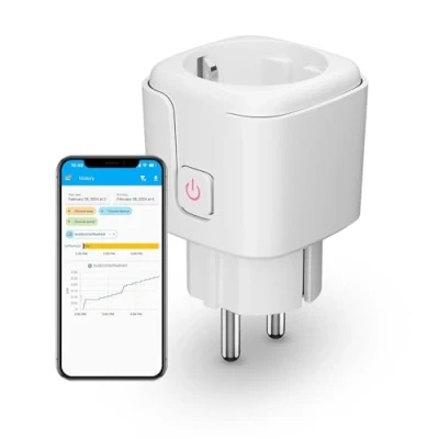 Immagine di THIRDREALITY Presa Intelligente ZigBee con Consumo Energetico, (Tipo F), 16A, Ripetitore Zigbee, Hub Richiesto, Funziona Home Assistant, Homey, Compatibile SmartThings, Alexa, Hubitat