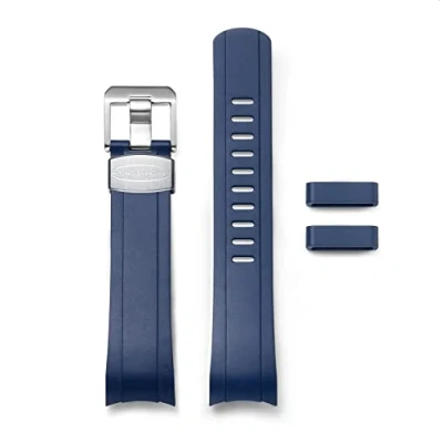 Immagine di CRAFTER BLUE CB10/CB10 F Cinturino di ricambio in gomma morbida con estremità curva per Seiko Skx/SRPDxx /5 Sport/5 GMT Series, 120mm + 80mm, Gomma, Nessuna pietra preziosa