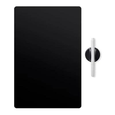 Immagine di Balvi Lavagna frigo Noir Colore Nero Magnetico con la Penna e cancellino Plastica pp 42 x 30 cm