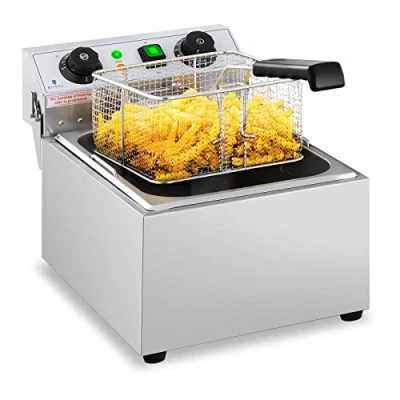 Immagine di Royal Catering Friggitrice Elettrica con Timer Incorportato RCEF 10EB (10 L, 230 V, 3200 W, Acciaio Inox, Plastica)
