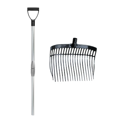 Immagine di Hofman Vplast Forca per letame in plastica con manico alluminio scatola One Size Nero