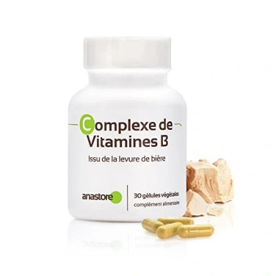 Immagine di COMPLESSO di Vitamine B * 200 mg / 30 capsule B1, B2, B3, B5, B6, B8 B9 e B12 Ottenuto dal lievito birra