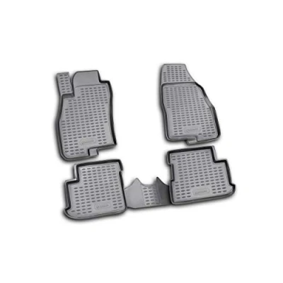 Immagine di Element tappetini in Gomma 3D Premium su Misura Adatti per Fiat Grande Punto, Mk3 (III), 2005 2010, 4 Pezzi.