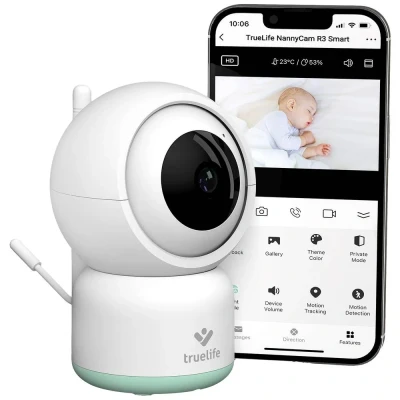 Immagine di TrueLife NannyCam R3 Smart TLNCR3S Babyphone con camera WLAN 2.4 GHz