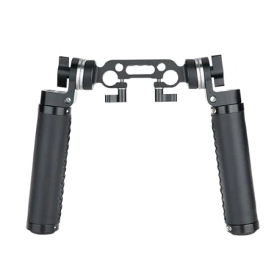 Immagine di Rosetta Handle,NICEYRIG Kit Impugnatura in con Pelle Adattatore Standard Rosette Morsetto 15mm per DSLR Sistema di Supporto Spallacci