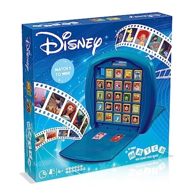 Immagine di Winning Moves, Top Trumps Match; Disney, gioco da Tavolo, edizione italiana Gioca con i tuoi personaggi preferiti tra cui Nemo, Bambi, Biancaneve e Stitch, dai 4 anni in su