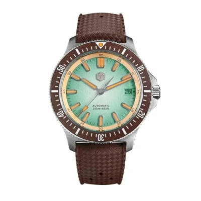 Immagine di San Martin SN0118G Orologio subacqueo in acciaio inossidabile NH35 automatico meccanico moda impermeabile uomini orologi da polso, V 3, moderno