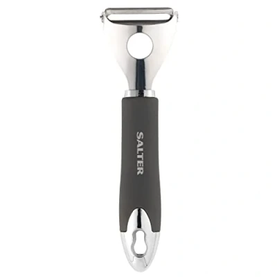 Immagine di Salter BW11384EU7 BW11834EU7 Cosmos, Potato, Fruit, Vegetable Peelers, Easy to Clean, Hanging Hook for Storage, Soft Touch Handle, Stainless Steel, Matte Grey, Plastic