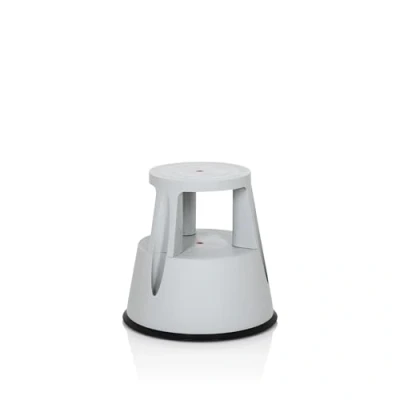 Immagine di hjh OFFICE TIO M I 830002 Sgabello in plastica con base di elefante, certificato T?V, altezza 42 cm, portata fino a 150 kg, ruote, colore: Grigio chiaro