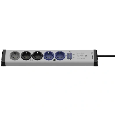 Immagine di Ehmann 0266x00059301 Multipresa master / slave Argento, Nero Schuko 1 pz.
