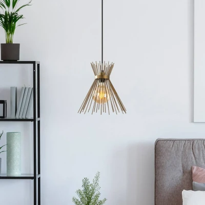 Immagine di Opviq Lampada a sospensione Kirpi 3082 1 luce Ø34cm oro