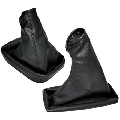 Immagine di Aerzetix C57835 Cuffia soffietto per leva del cambio e freno A mano compatibile con Opel Meriva dal 2003 al 2010 colore: nero in pelle sintetica