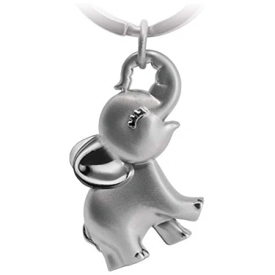 Immagine di FABACH, portachiavi Jumbo Grazioso elefante portafortuna per donna ciondolo a forma di la migliore amica regalo gli amanti degli elefanti, argento (Argento) FB_JUMBO_S