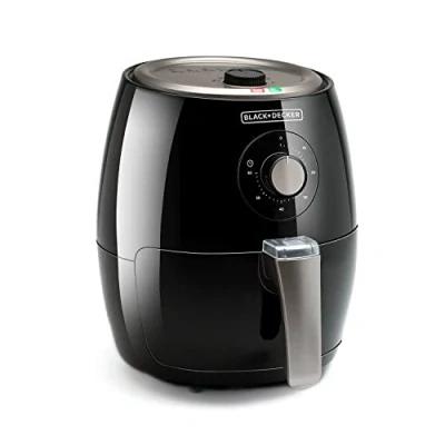 Immagine di BLACK+DECKER BXAF2500E Friggitrice ad aria. Senza olio. 99% di grassi. Frigge, arrostisce, cuoce e riscalda. 2.5L. 1500W. Timer 30min. 80ºC 200ºC. Antiaderente. Nero