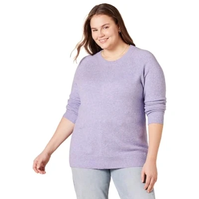 Immagine di Amazon Essentials Maglione Girocollo Morbido a Maniche Lunghe dalla vestibilità Classica Donna, Lavanda, XS