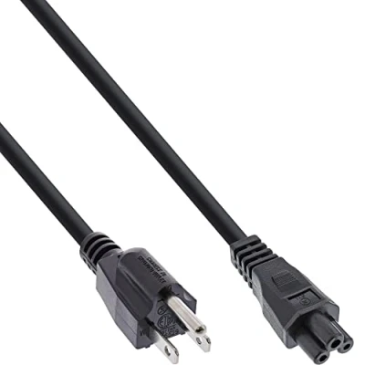 Immagine di InLine 19937 Cavo Alimentazione Notebook, Spina Nema 5 15, Usa a Presa IEC 320 C5, 2 m, Nero