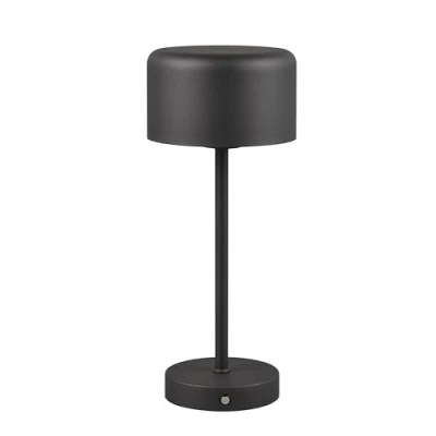 Immagine di Reality LED Lampada da tavolo senza fili Jeff R59151132, Metallo Nero opaco, incl. 1,5 Watt, 4x Touch