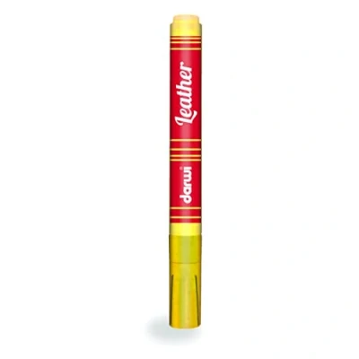 Immagine di DARWI Vernice per Pelle in Pennarello, Giallo Scuro, MARKER 2 MM