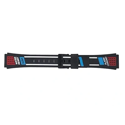 Immagine di Cinturino orologio nero in gomma resina compatibile con Casio Ref 287R7D3R