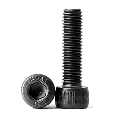 Immagine di (30 pezzi) Vite a esagono incassato M5 x 55 mm, in acciaio al carbonio 12,9 gradi, con incassato, filettatura completa nera