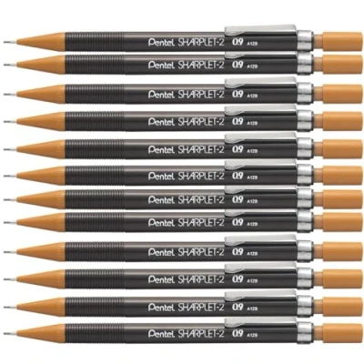 Immagine di Pentel Sharplet Matita meccanica, mina da 0,9 mm, 1 confezione 12 matite, colore: nero